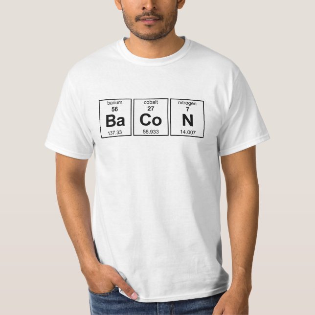 BaCoN Periodic Table T-Shirt (Front)