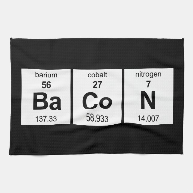 BaCoN Periodic Table Tea Towel (Horizontal)