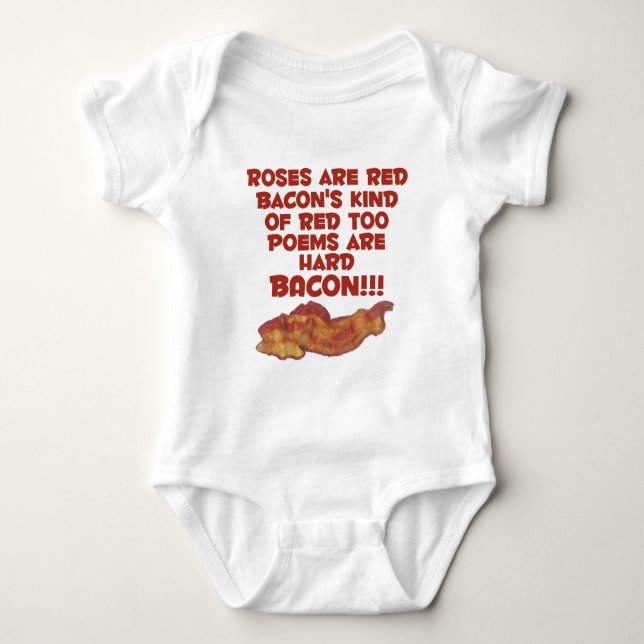 Bacon Poem Baby Bodysuit (Front)