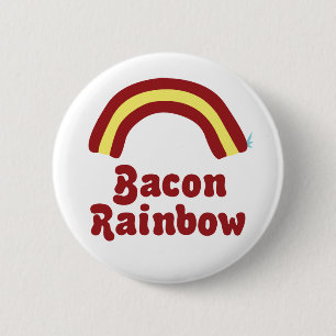 Bacon Rainbow 6 Cm Round Badge