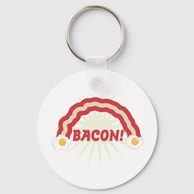 Bacon rainbow key ring (Front)