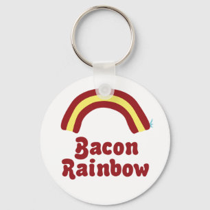 Bacon Rainbow Key Ring