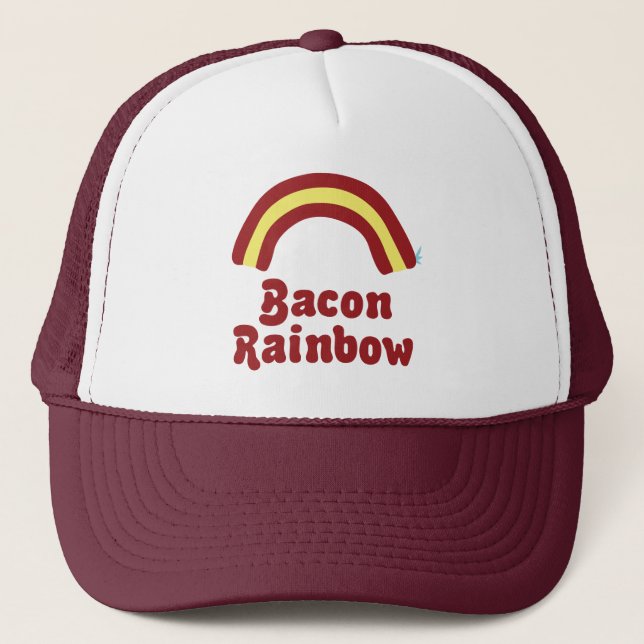 Bacon Rainbow Trucker Hat (Front)