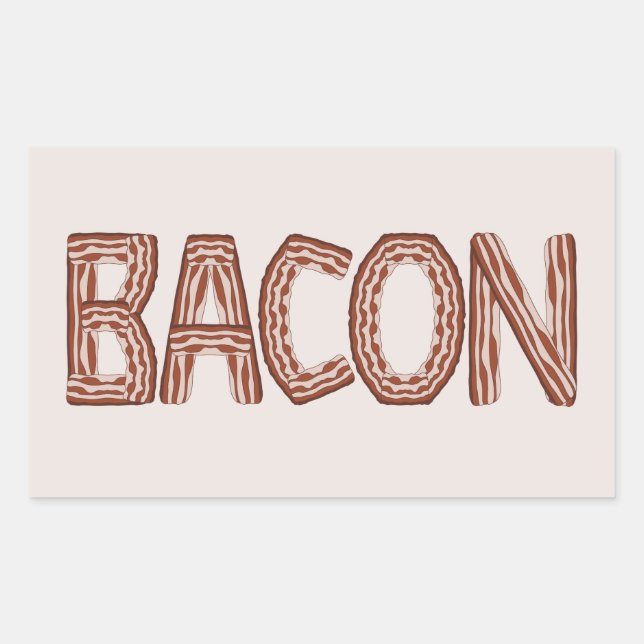 Bacon Rectangular Sticker (Front)