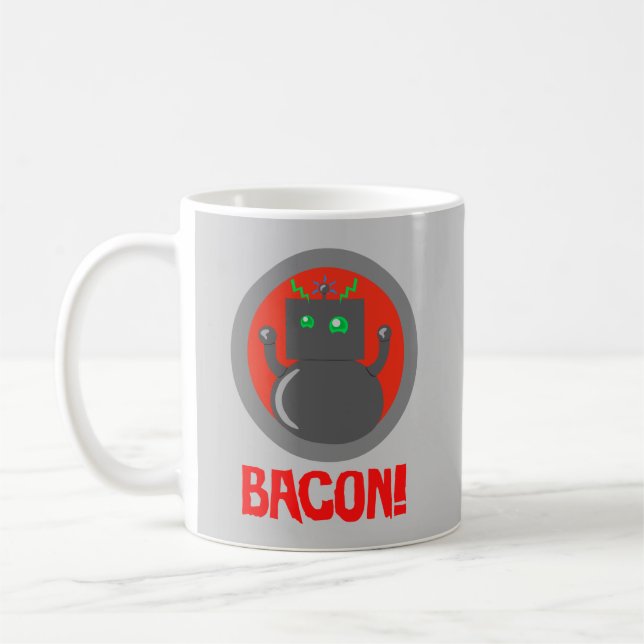 Bacon Robot Coffee Mug (Left)