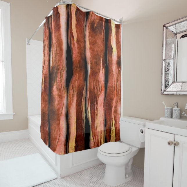 Bacon Shower Curtain (In Situ)