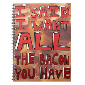 Bacon Spiral Notebook