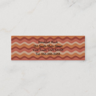 Bacon Strip Humourous Breakfast Diner Restaurant Mini Business Card