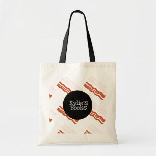 Bacon Strips Fun Food Library Book Tote Bag