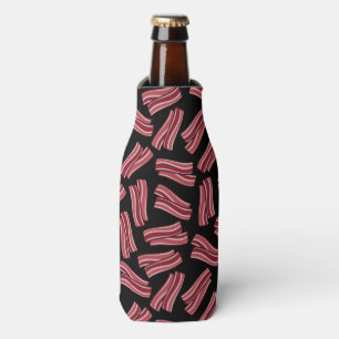 Bacon Strips Pattern Bottle Cooler