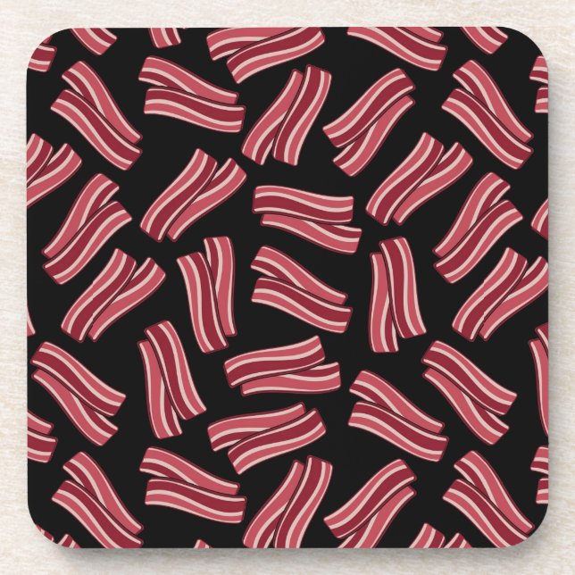 Bacon Strips Pattern Coaster (Front)