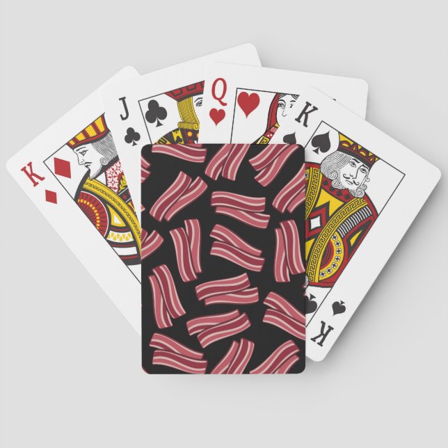 Bacon Strips Pattern Playing Cards (Back)