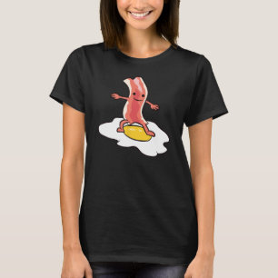 Bacon Surfing On Fried Egg Breakfast Egg and Bacon T-Shirt