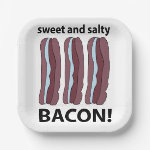 Bacon Sweet And Salty Bacon Party Paper Plate