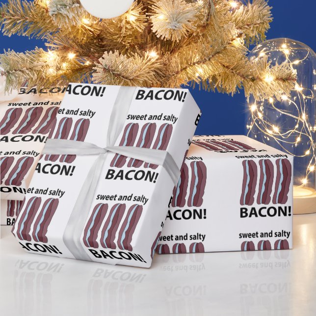 Bacon Sweet And Salty Bacon Wrapping Paper (Holidays)