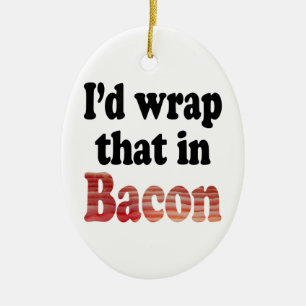 Bacon Wrap Ceramic Tree Decoration