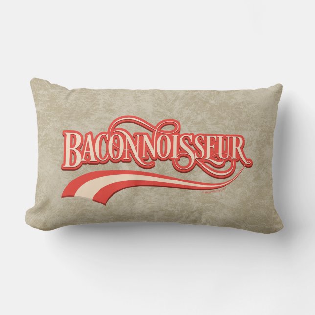 Baconnoisseur (bacon lover) lumbar pillow (Front)