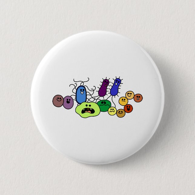 Bacteria 6 Cm Round Badge (Front)