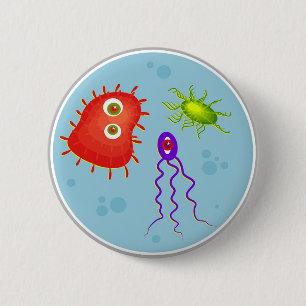 Bacteria 6 Cm Round Badge