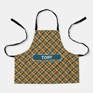 Bacteria Blue Peach Minimal Pattern Apron