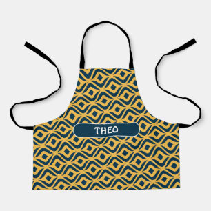 Bacteria Blue Yellow Minimal Pattern Apron