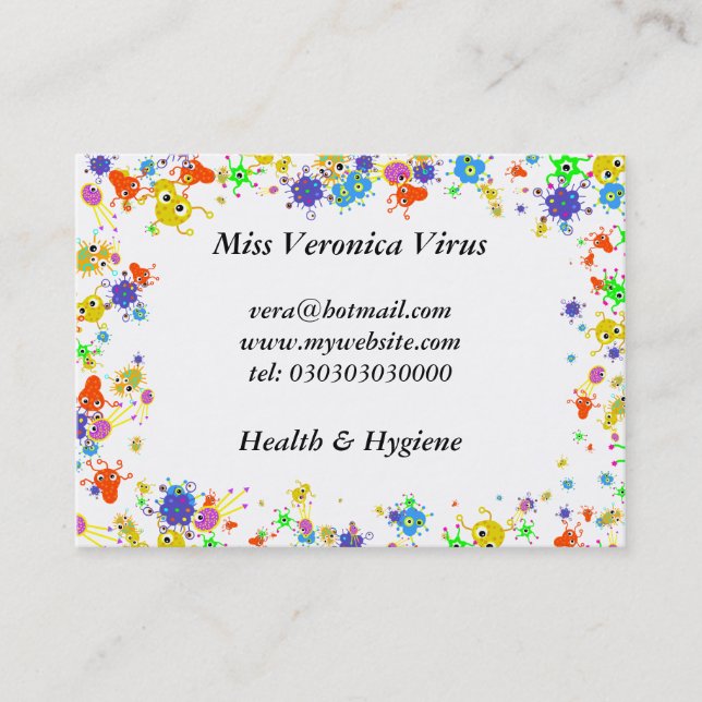Bacteria Border, Business Card (Front)