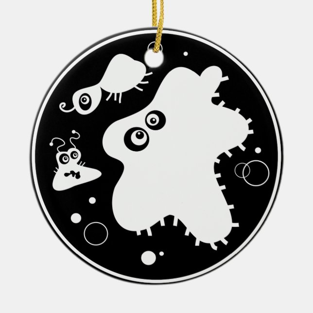 Bacteria Ceramic Tree Decoration (Front)