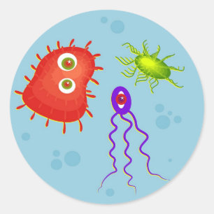 Bacteria Classic Round Sticker