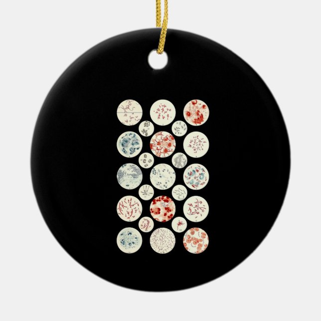 bacteria funny microbiology bacteria science tiny ceramic tree decoration (Front)