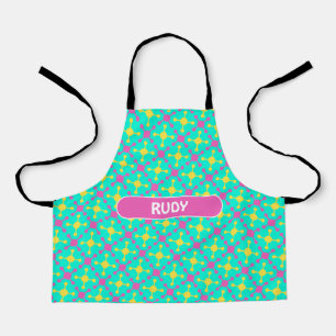 Bacteria Navy Pink Minimal Pattern Apron