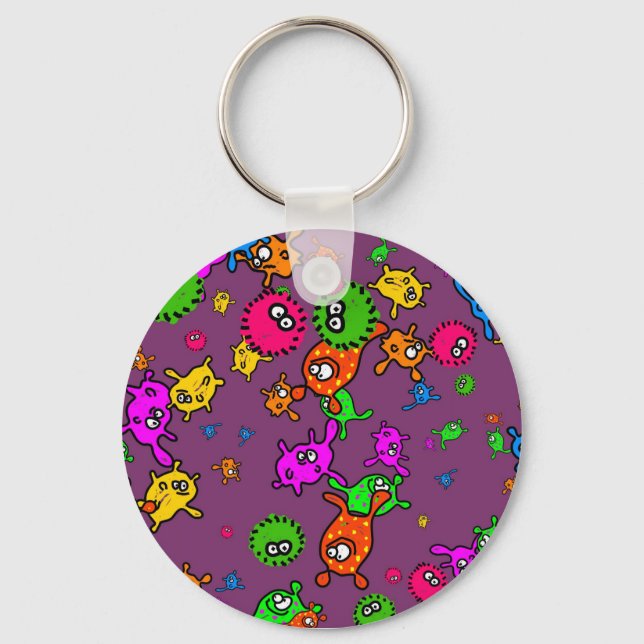 Bacteria Wallpaper Key Ring (Front)