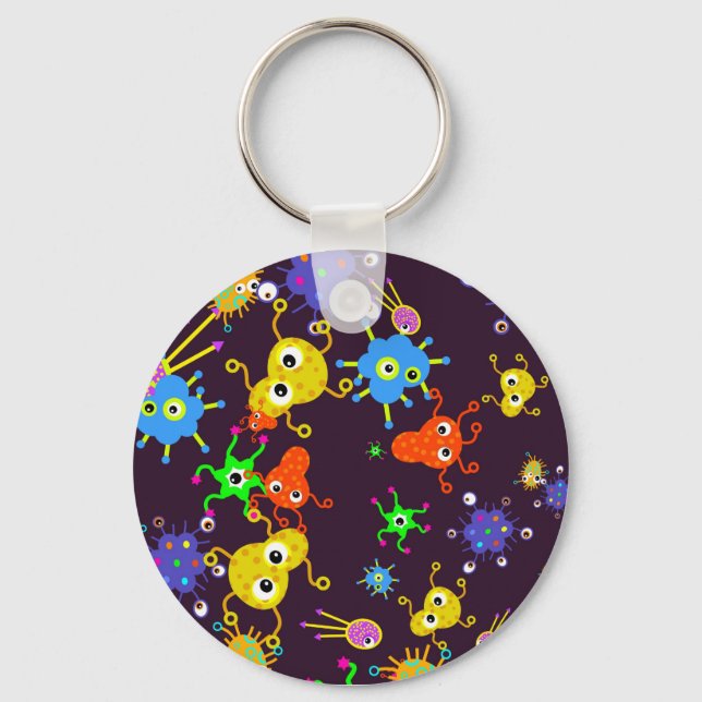 Bacteria Wallpaper Key Ring (Front)