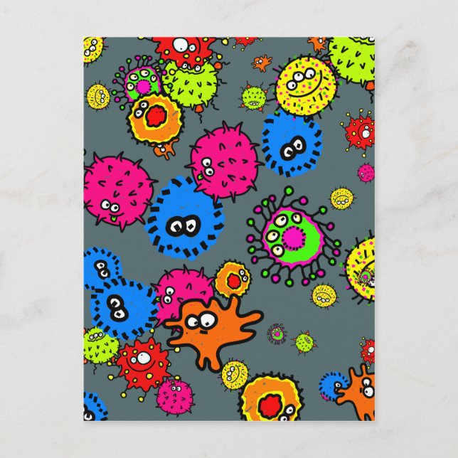 Bacteria Wallpaper Postcard (Front)