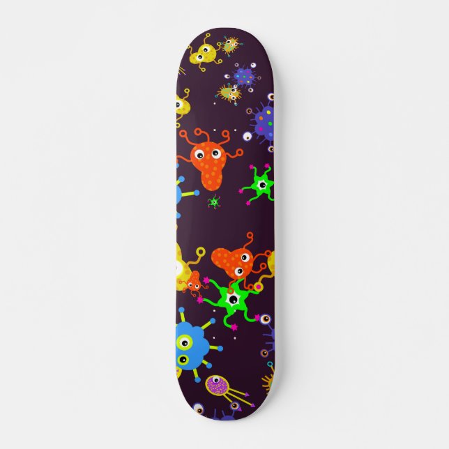 Bacteria Wallpaper Skateboard (Front)