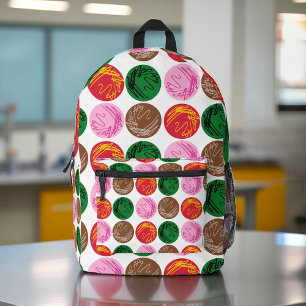 Bacterial Culture Plates Printed Backpack