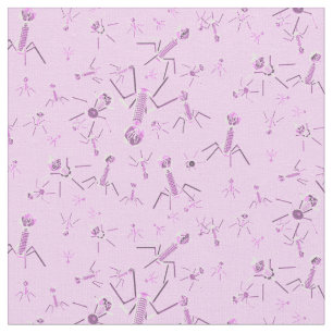 Bacteriophage Pink Fabric