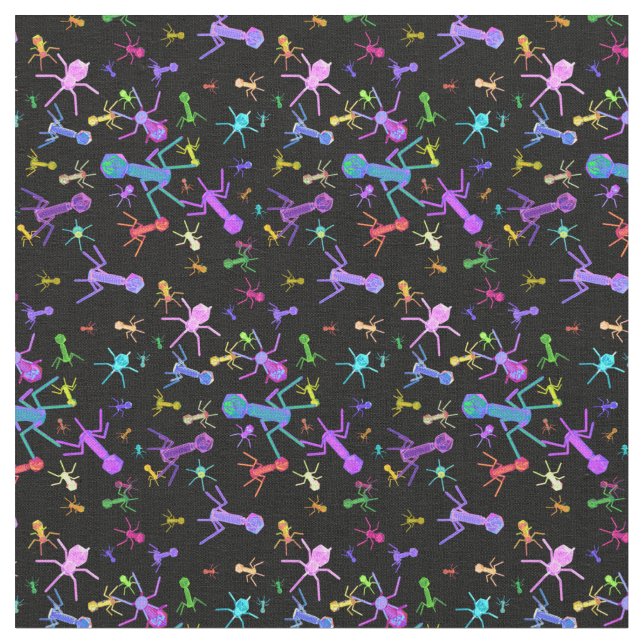 Bacteriophage - Psychedelic Fabric (Close Up)