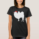 Bactrian Camel   Santa Hat Christmas T-Shirt<br><div class="desc">Bactrian Camel   Santa Hat Christmas</div>