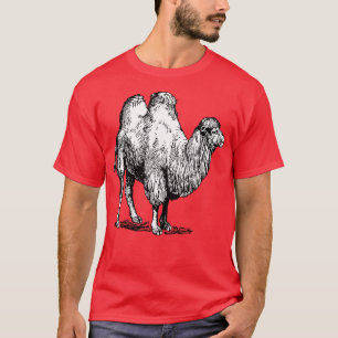 Bactrian Camel Vintage Style Illustration T-Shirt