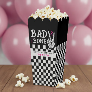Bad 2 the Bone Skeleton Pink 2nd Birthday Party Favour Box