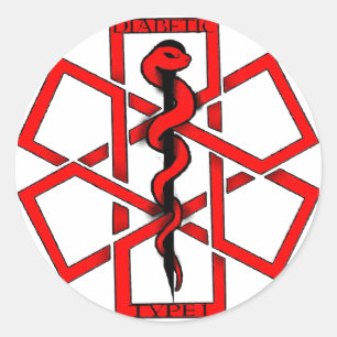 Bad A$$ Diabetic Classic Round Sticker