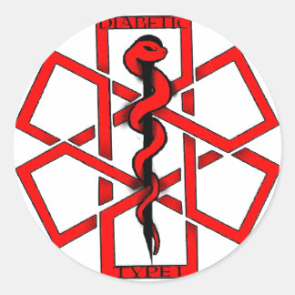 Bad A$$ Diabetic Classic Round Sticker