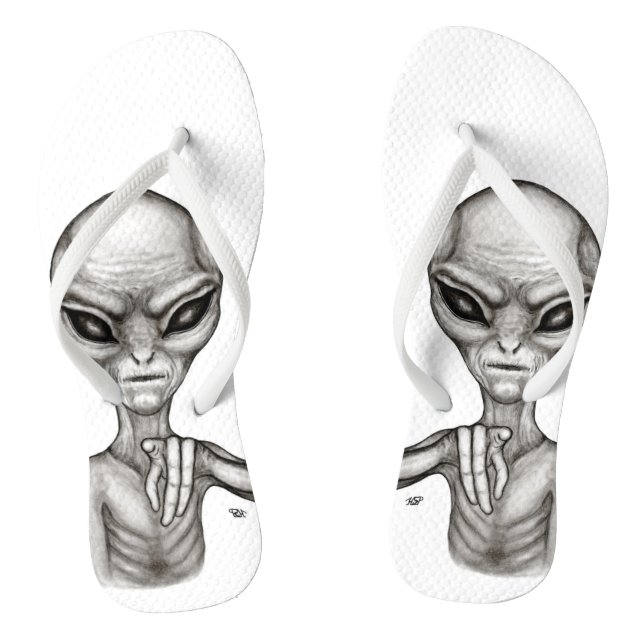 Bad Alien , You're next ! Jandals (Footbed)