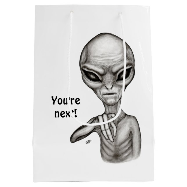 Bad Alien , You're next ! Medium Gift Bag (Back)