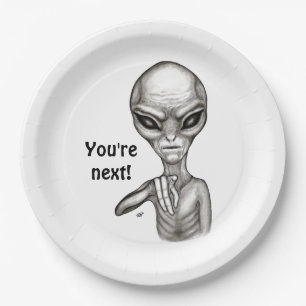 Bad Alien , You're next ! Paper Plate