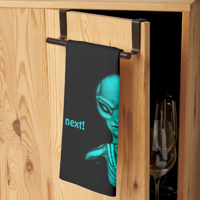 Bad Alien , You're next ! Tea Towel (Thirds Fold)