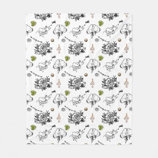 Bad and Boo-jee Gothic Halloween Fleece Blanket