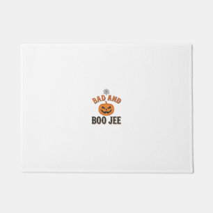 Bad And Boo Jee Halloween Pumpkin Graphic_1 Doormat