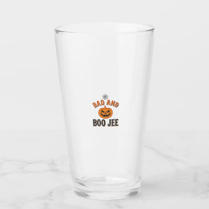 Bad And Boo Jee Halloween Pumpkin Graphic_1 Glass