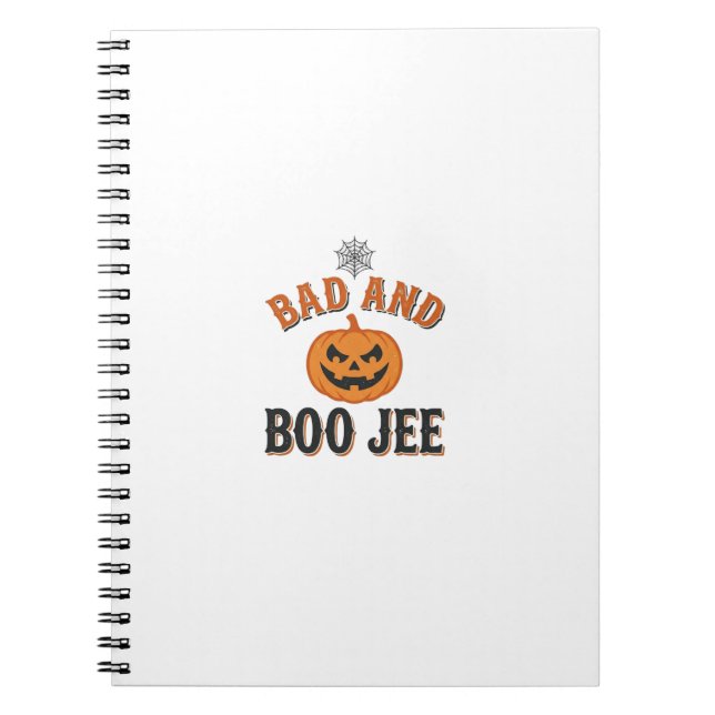 Bad And Boo Jee Halloween Pumpkin Graphic_1 Notebook (Front)